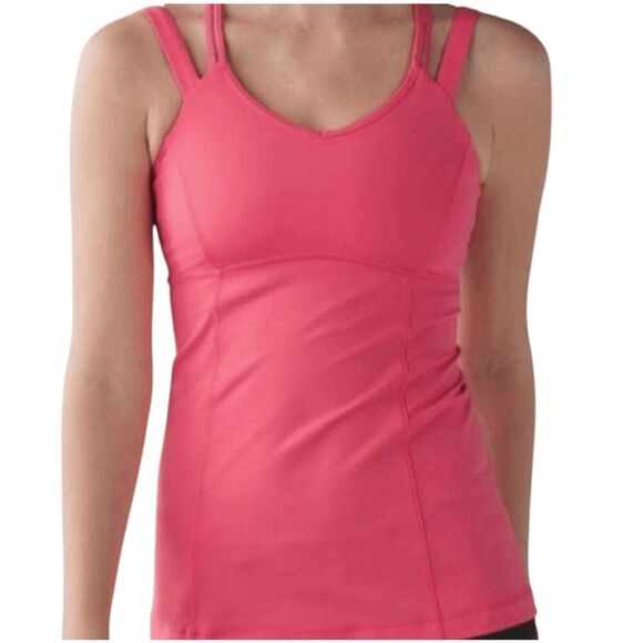 LULULEMON ATHLETICA Happy Strappy Tank 'Pink Lemonade' Size 6 - Picture 3 of 8
